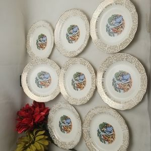 Sebring Chantilly George & Martha Washington Bread and Butter Plates